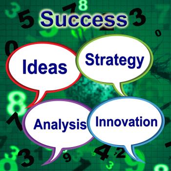 Success Words Indicates Thoughts Victory And Idea