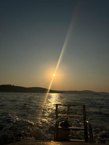 Summer sunset boat vibes