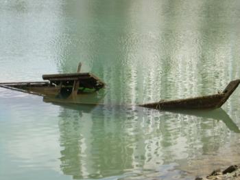 Sunken boat