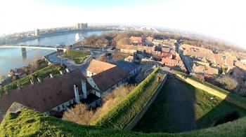 Sunny scene of architecture in hole town of Novi Sad, Serbia from ...