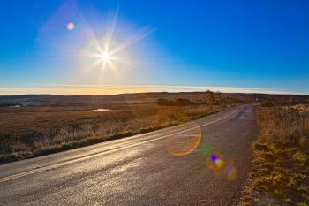 Sunny Rural Route of Point Reyes - HDR