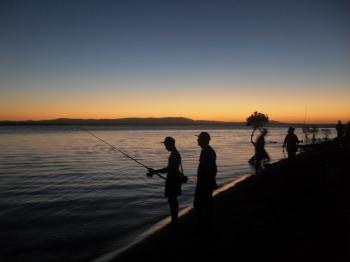 Sunset and Fishermen