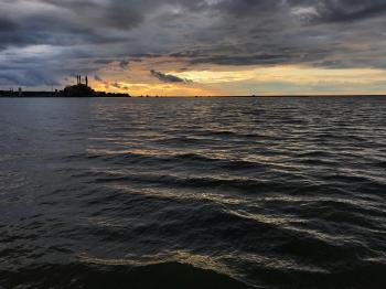 Sunset at Dunkirk Harbor