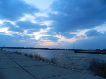 Sunset on Danube River