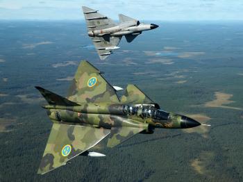 Aircraft military viggen swedish air force fighter jet wallpaper ...