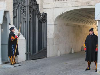 Swiss guards at the Vatican