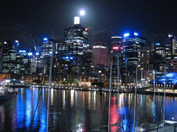 Sydney by night a full moon moment