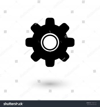 Settings Symbol Work Progress Gear Icon Stock Photo (Photo, Vector ...