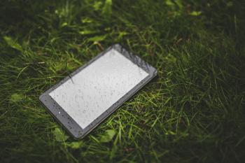Tablet on the grass