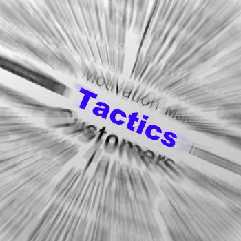Tactics Sphere Definition Displays Management Plan Or Strategy