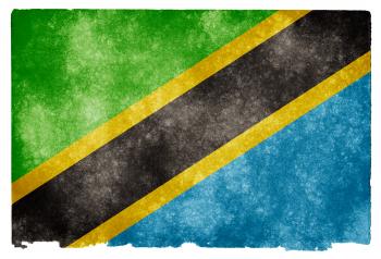 Tanzania Grunge Flag