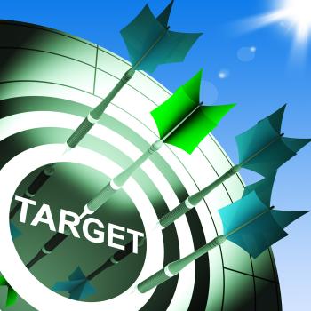 Target On Dartboard Showing Successful Shooting