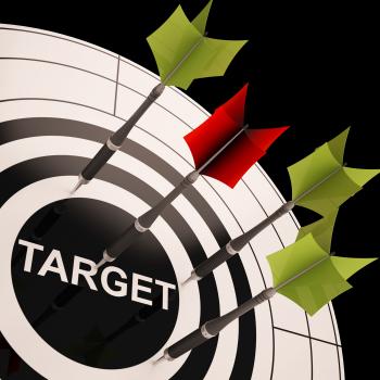 Target On Dartboard Shows Perfect Aiming