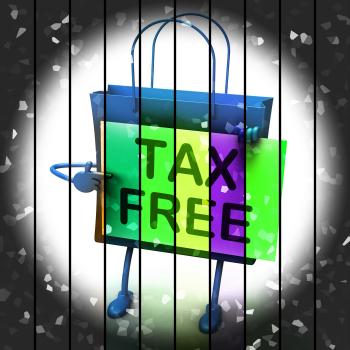 Tax Free Shopping Bag Represents Duty Exempt Discounts