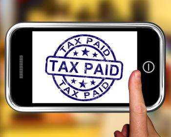 Tax Paid On Smartphone Shows Payment Confirmation