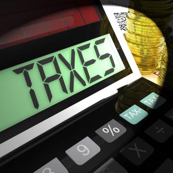Taxes Calculated Shows Income And Business Taxation
