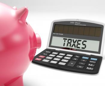 Taxes On Calculator Shows Income Tax Return