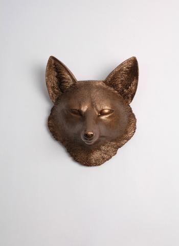 The Sylvester in Bronze, Faux Taxidermy Fox Decor Head | Taxidermy ...