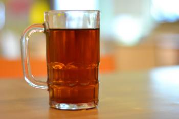 Tea in a bear glass