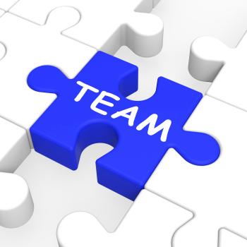 Team Puzzle Shows Team Work