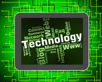 Technology Word Shows Digital Technologies And High-Tech