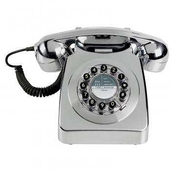 Wild and Wolf Retro 746 Telephone | Chrome: Amazon.co.uk: Electronics