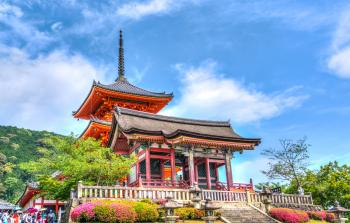Temple on Elevated Area Under Blue Sky and White Clouds during Daytime