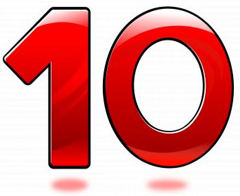Glossy Number : Ten Icons PNG - Free PNG and Icons Downloads