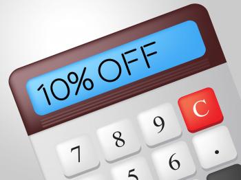 Ten Percent Off Indicates Calculate Offer And Sale