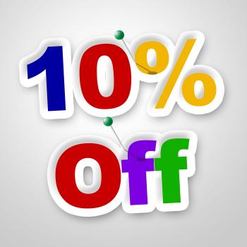 Ten Percent Off Means Promo Retail And Merchandise