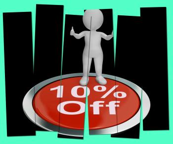 Ten Percent Off Pressed Shows 10 Off Product
