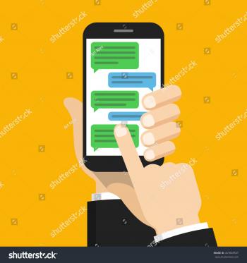 Text Messaging Concept On Screen Smartphone Stock Vector 457828567 ...