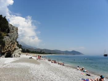 The bay of ancient Olympos