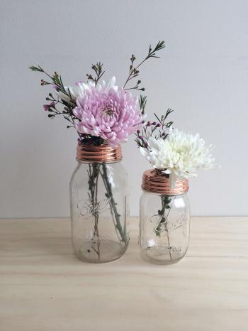Copper Ball Mason Flower Jar - 500ml - Rainy Sunday