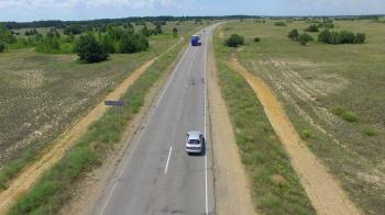 car driving on the highway. aerial view Stock Video Footage ...