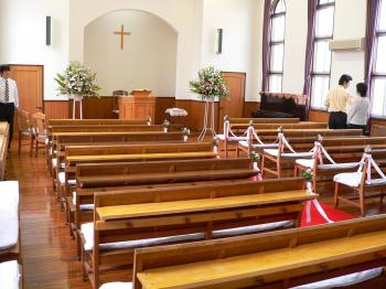 The Interior of a Protestant Christian Church