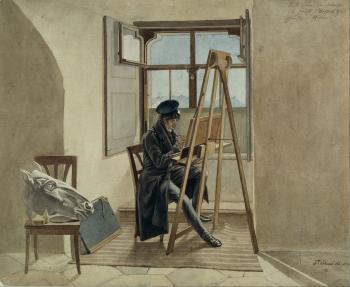 File:Johann Christoph Erhard - The Painter Johann Adam Klein at the ...