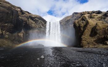 The Rainbow Below the Waterfall