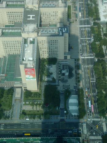 The shadow of Taipei 101