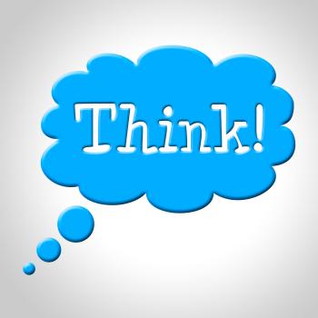 Think Thought Bubble Means Consideration Plan And Reflecting