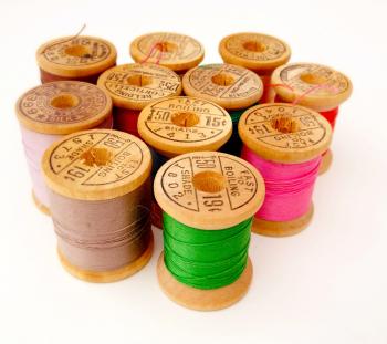 DIY bracelet made from vintage thread spools - YouTube