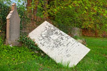 Tilted Tombstone - HDR