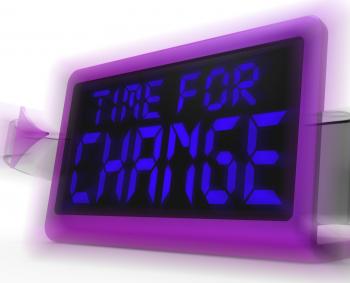 Time For Change Digital Clock Shows Revision New Strategy And Goals