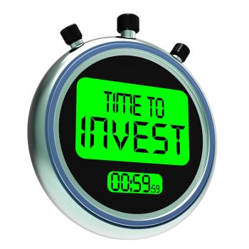 Time To Invest Message Showing Growing Wealth And Savings