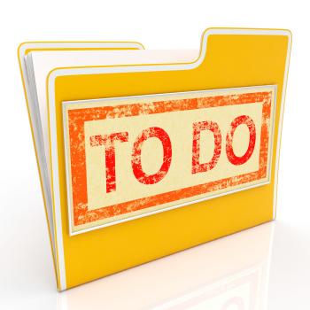 To Do File Shows Organise And Planning Tasks