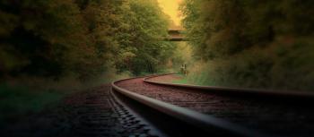 Train Rail Photo during Daytime