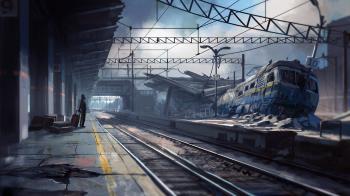artwork, fantasy art, apocalyptic, train, train station - wallpaper ...