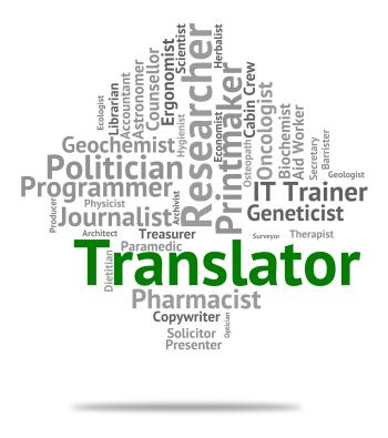 Translator Job Means Translates Decipherer And Word