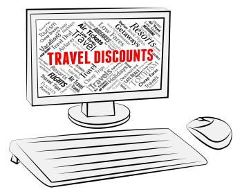 Travel Discounts Represents Travelling Vacations And Bargains