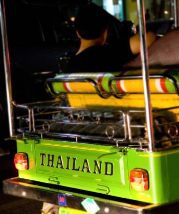 Traveling Along In A Tuk Tuk In Thailand
